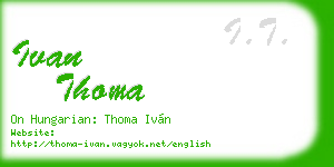 ivan thoma business card
